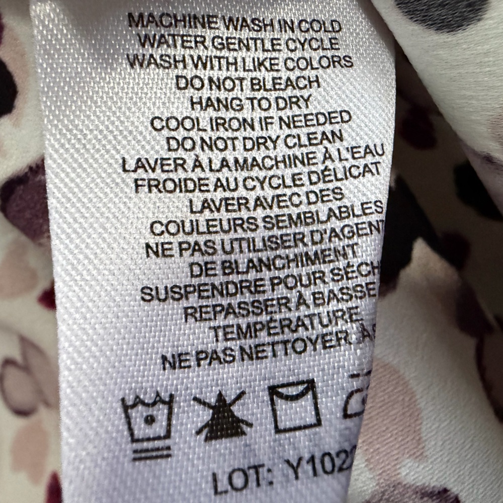 Dalia Black, Purple, White & Pink Leopard Print Top Size M - Picture 4 of 4